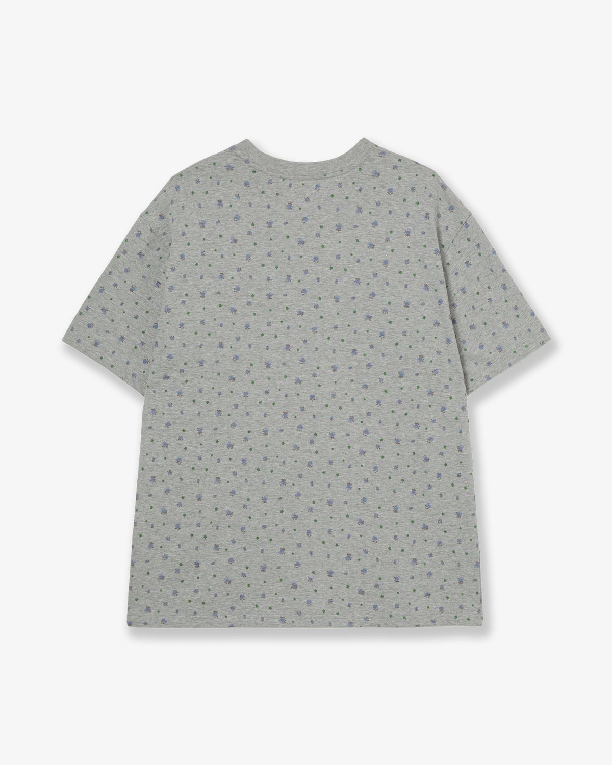 에이이에이이(AEAE) WEB LOGO FLOWER T-SHIRTS [MELANGE GREY]