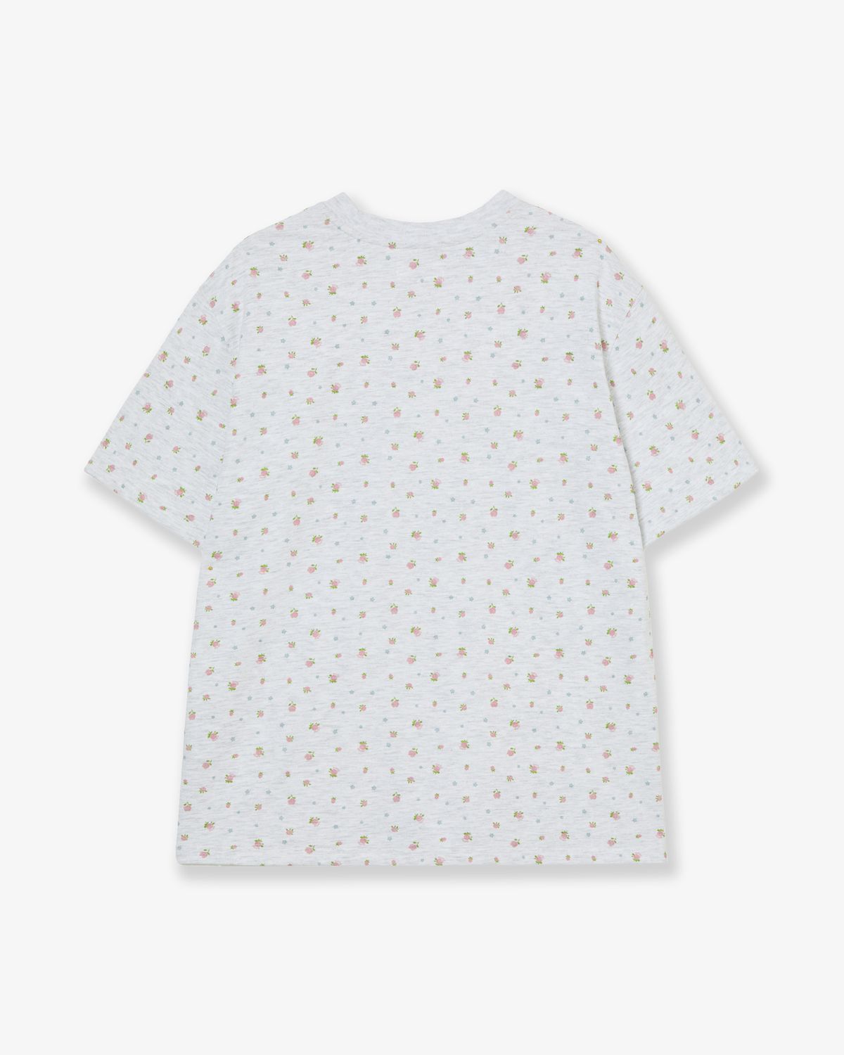 에이이에이이(AEAE) WEB LOGO FLOWER T-SHIRTS [LIGHT GREY]