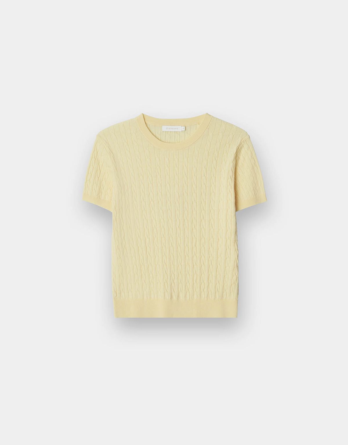 지오다노(GIORDANO) 케이블 크루넥 반팔 니트 스웨터(12GG) 356521 [5color]