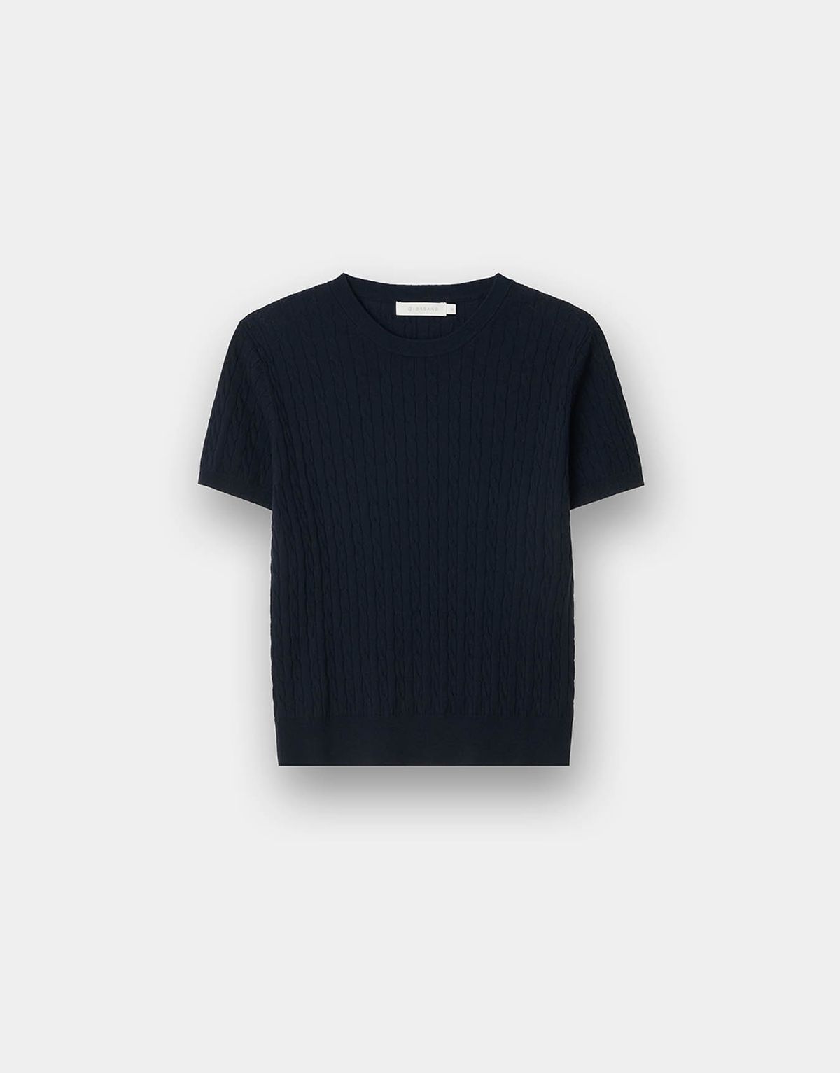 지오다노(GIORDANO) 케이블 크루넥 반팔 니트 스웨터(12GG) 356521 [5color]