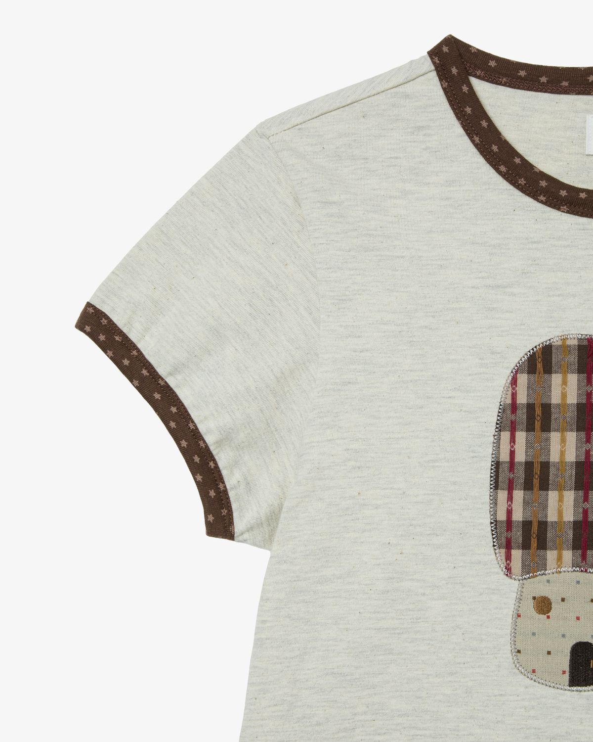 에이이에이이(AEAE) MUSHROOM APPLIQUE TEE [OATMEAL]
