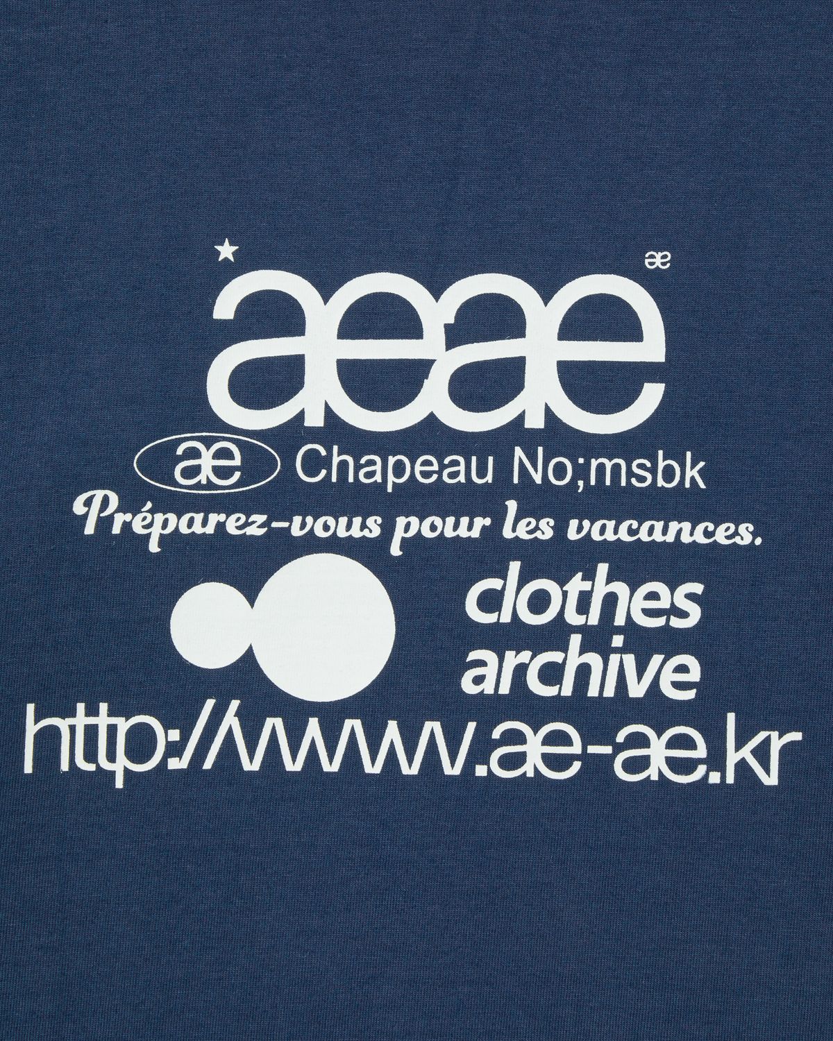 에이이에이이(AEAE) WEB LOGO RINGER TEE [INDIGO]