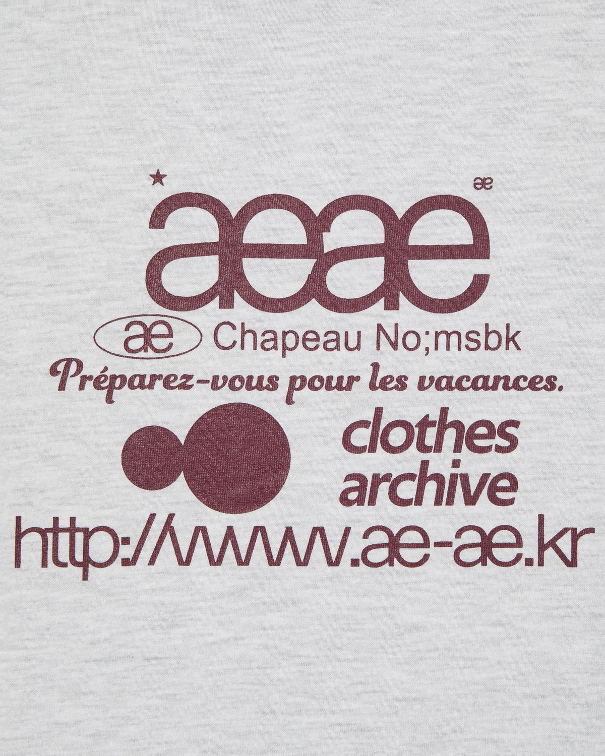 에이이에이이(AEAE) WEB LOGO RINGER TEE [LIGHT GREY]