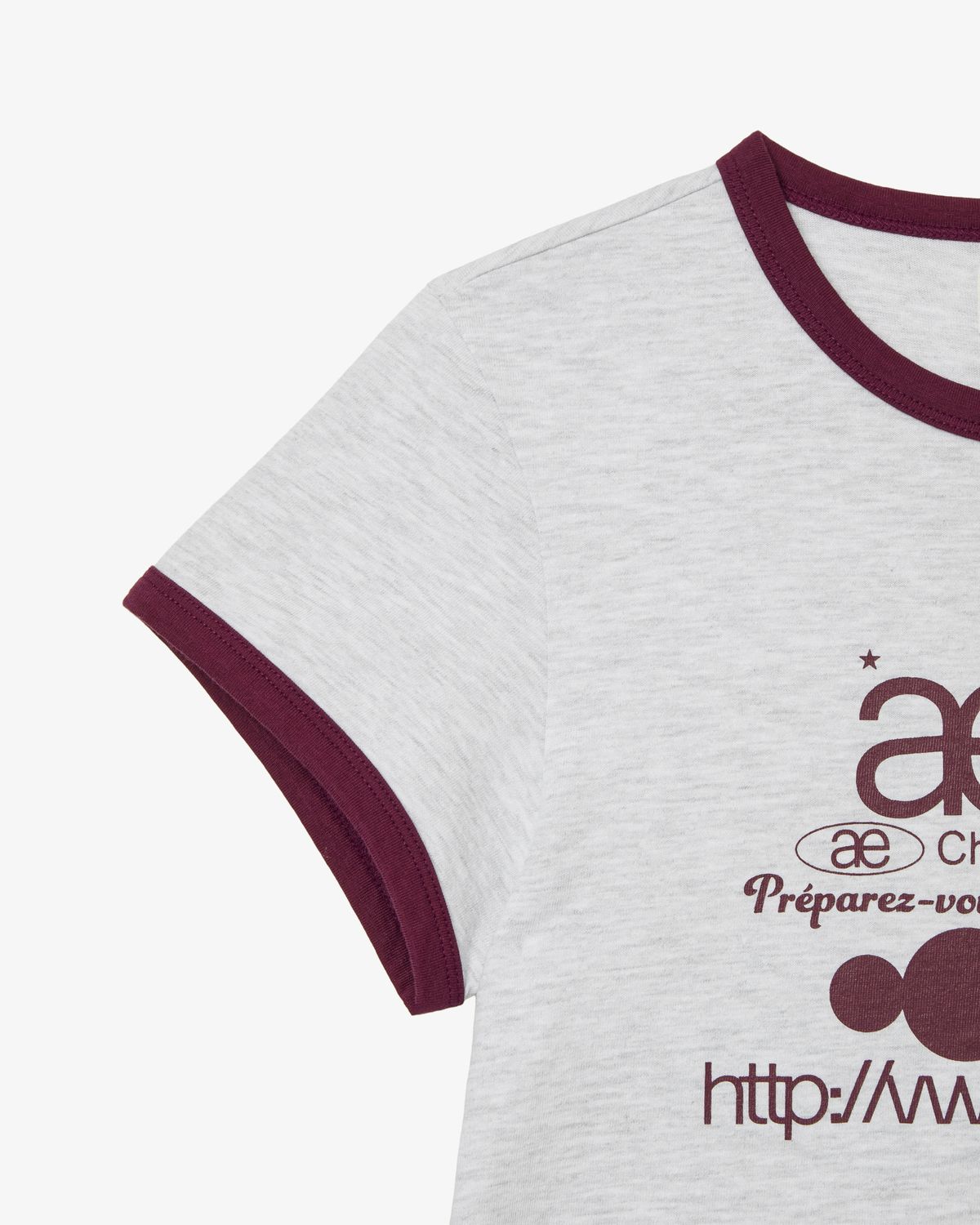 에이이에이이(AEAE) WEB LOGO RINGER TEE [LIGHT GREY]