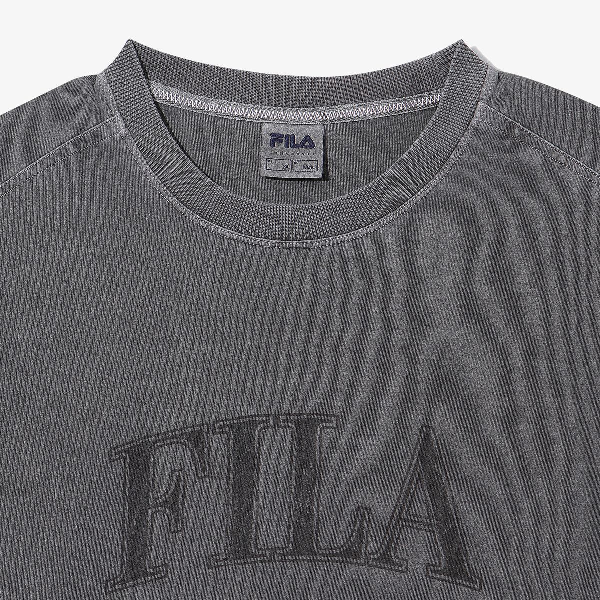 휠라(FILA) 피그먼트 워싱 레터링 반팔티(FS262RS01X001042)