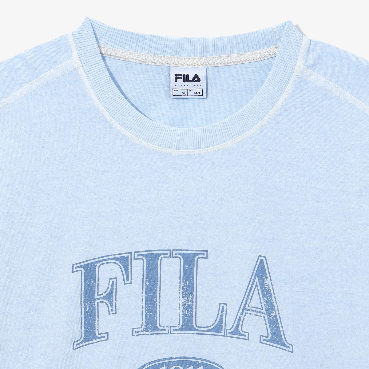 휠라(FILA) 피그먼트 워싱 레터링 반팔티(FS262RS01X001442)
