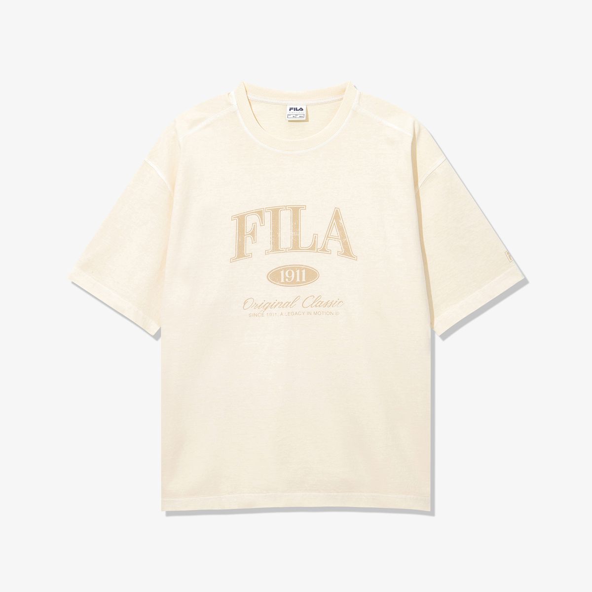 휠라(FILA) 피그먼트 워싱 레터링 반팔티(FS262RS01X001717)