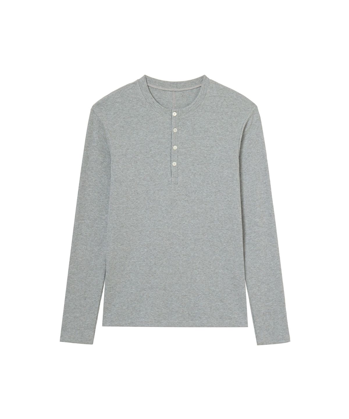 세비지(SAVAGE) Henley Neck Long Sleeve - Grey