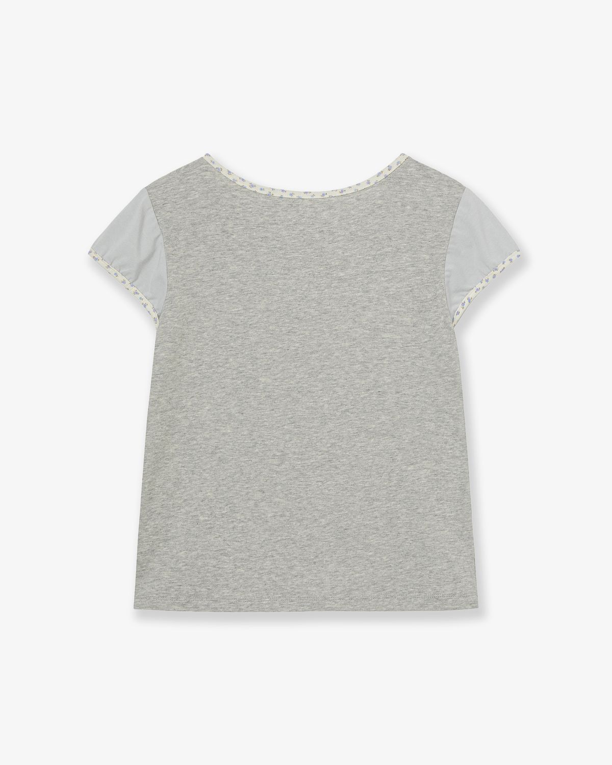 에이이에이이(AEAE) FLOWER BLOCK TEE [MELANGE GREY]