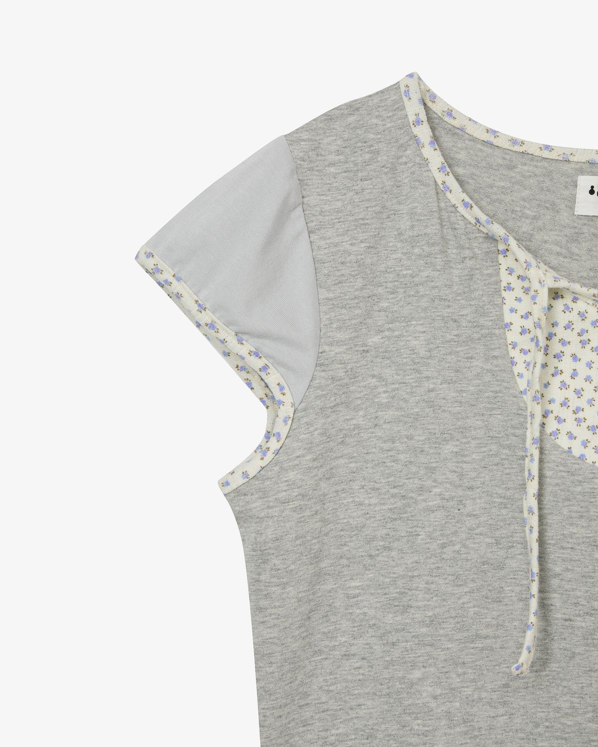 에이이에이이(AEAE) FLOWER BLOCK TEE [MELANGE GREY]