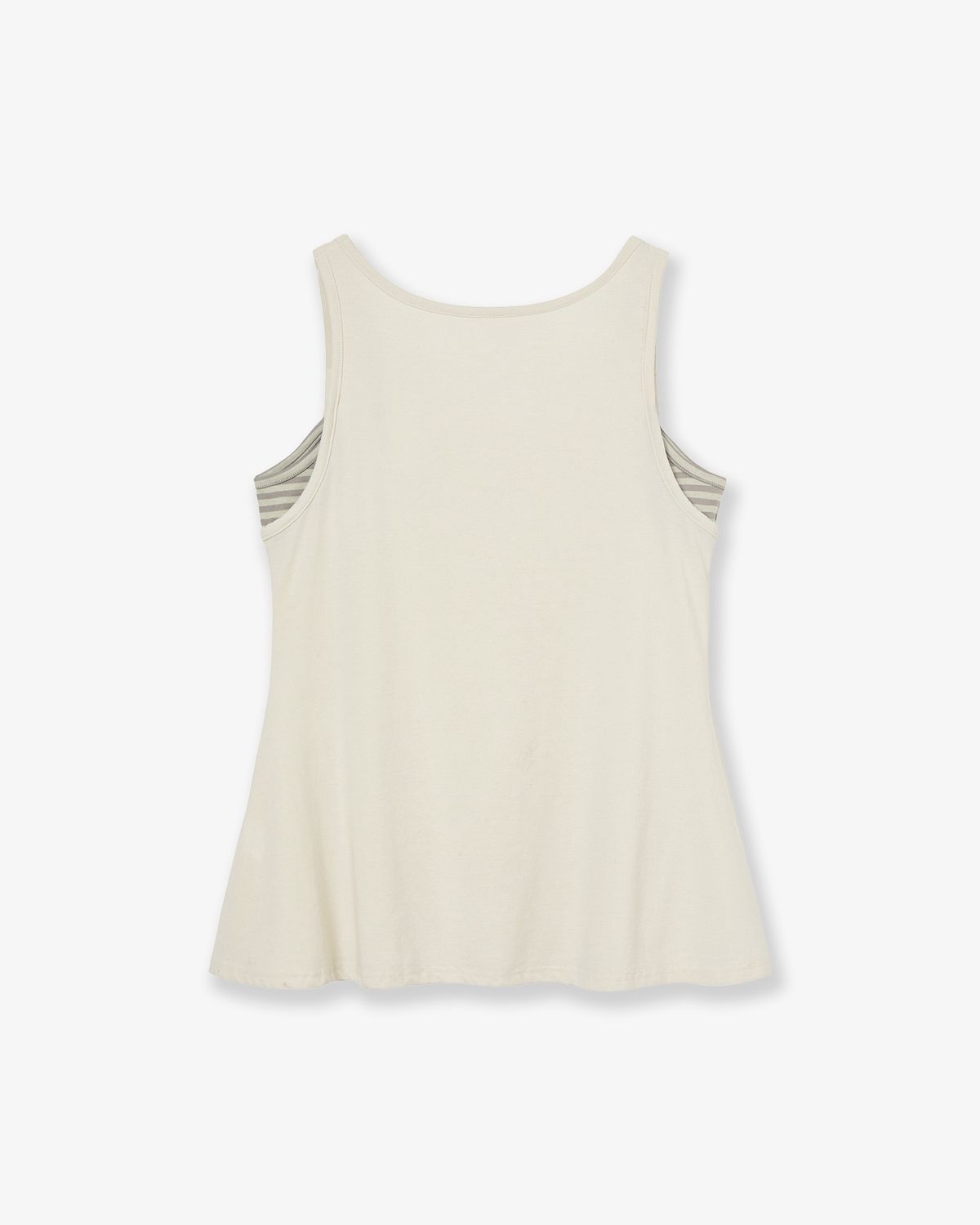에이이에이이(AEAE) STRIPE LAYERED SLEEVELESS [IVORY]