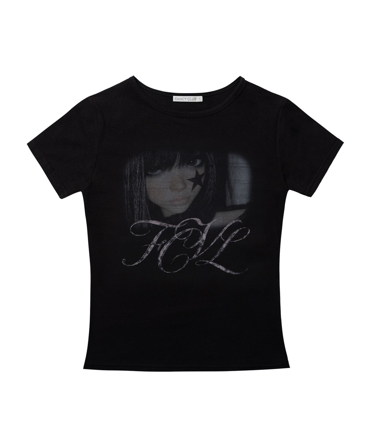 팬시클럽(FANCY CLUB) FCL 쉐도우 돌 티 (BLACK) F26QB120