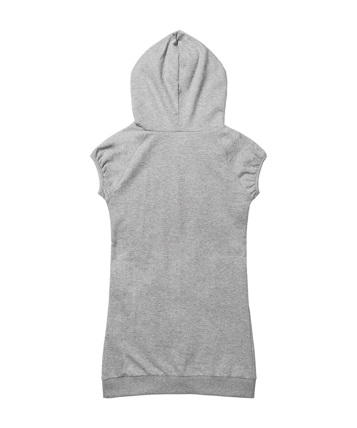 팬시클럽(FANCY CLUB) 핫픽스 퍼프 슬리브 후드 원피스 (GRAY) F26QD139