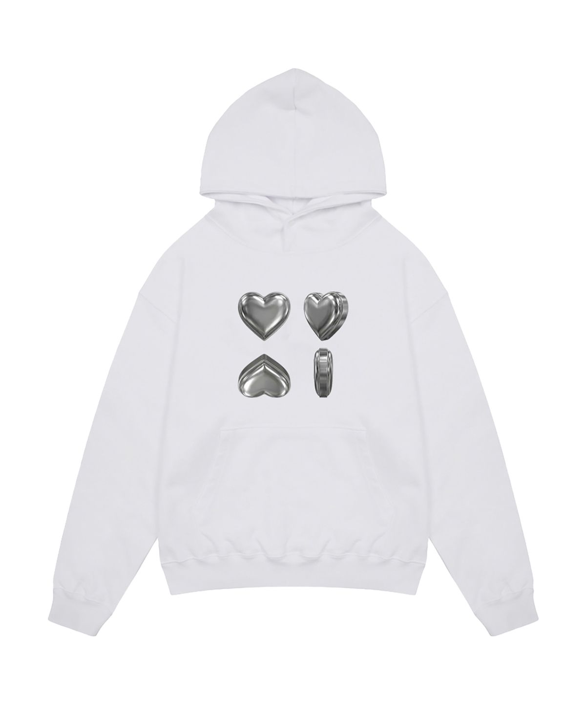 어라이트앵글(ARIGHTANGLE) SILVER HEART HOODIE (2 COLOR)