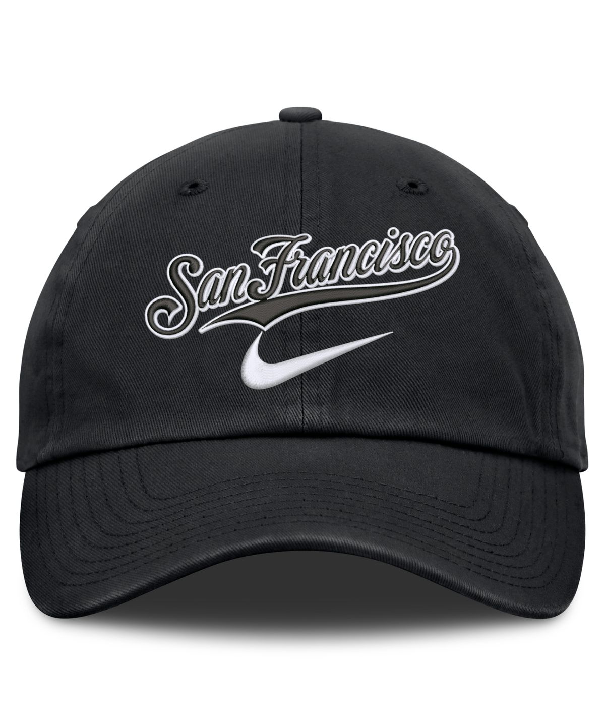 파나틱스(FANATICS) 샌프란시스코 자이언츠 나이키 프라임타임 클럽 언스트럭처 오가닉 코튼 캡 - 블랙