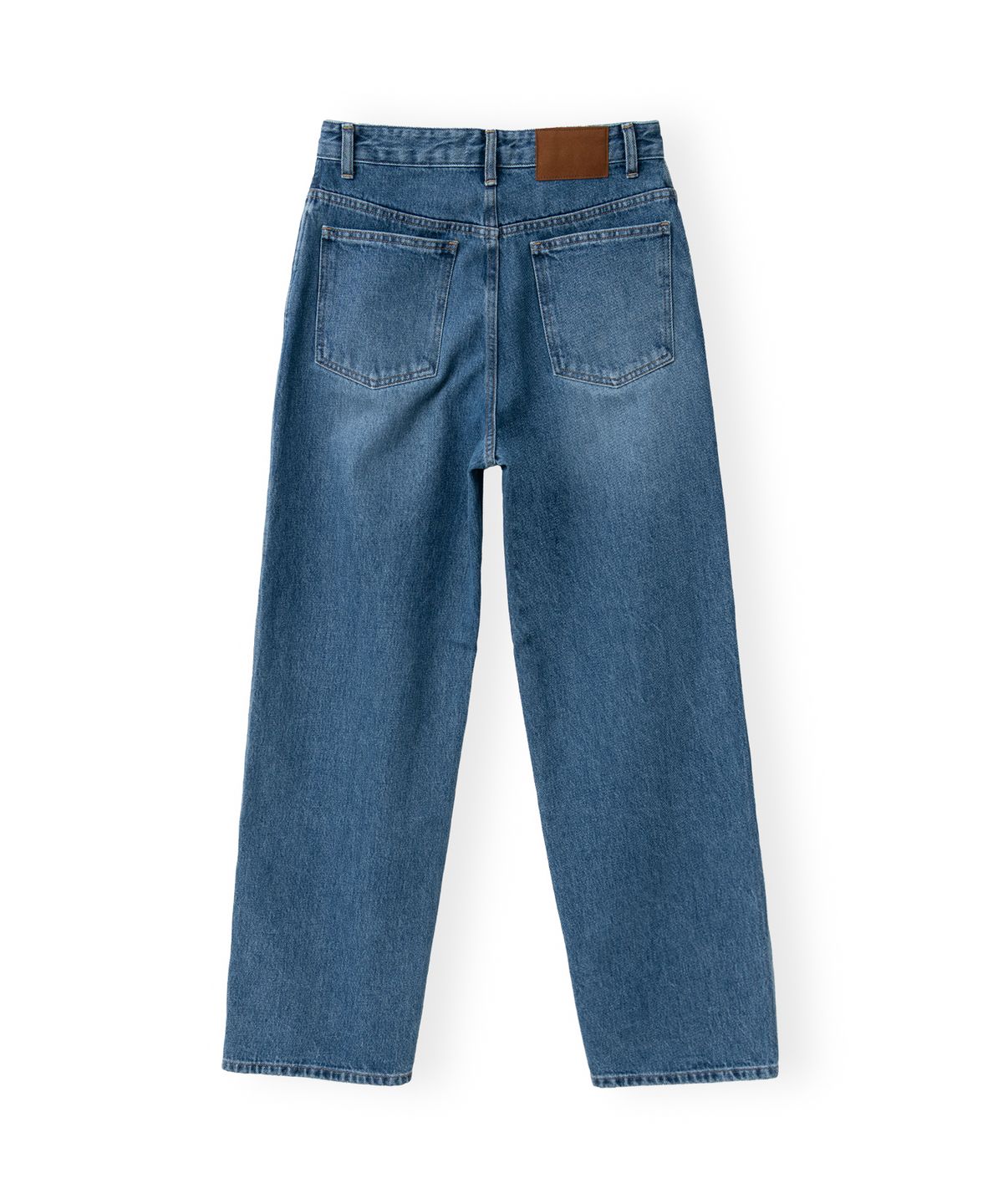 브라운야드(BROWNYARD) W 스트레이트 데님, 미드 블루
