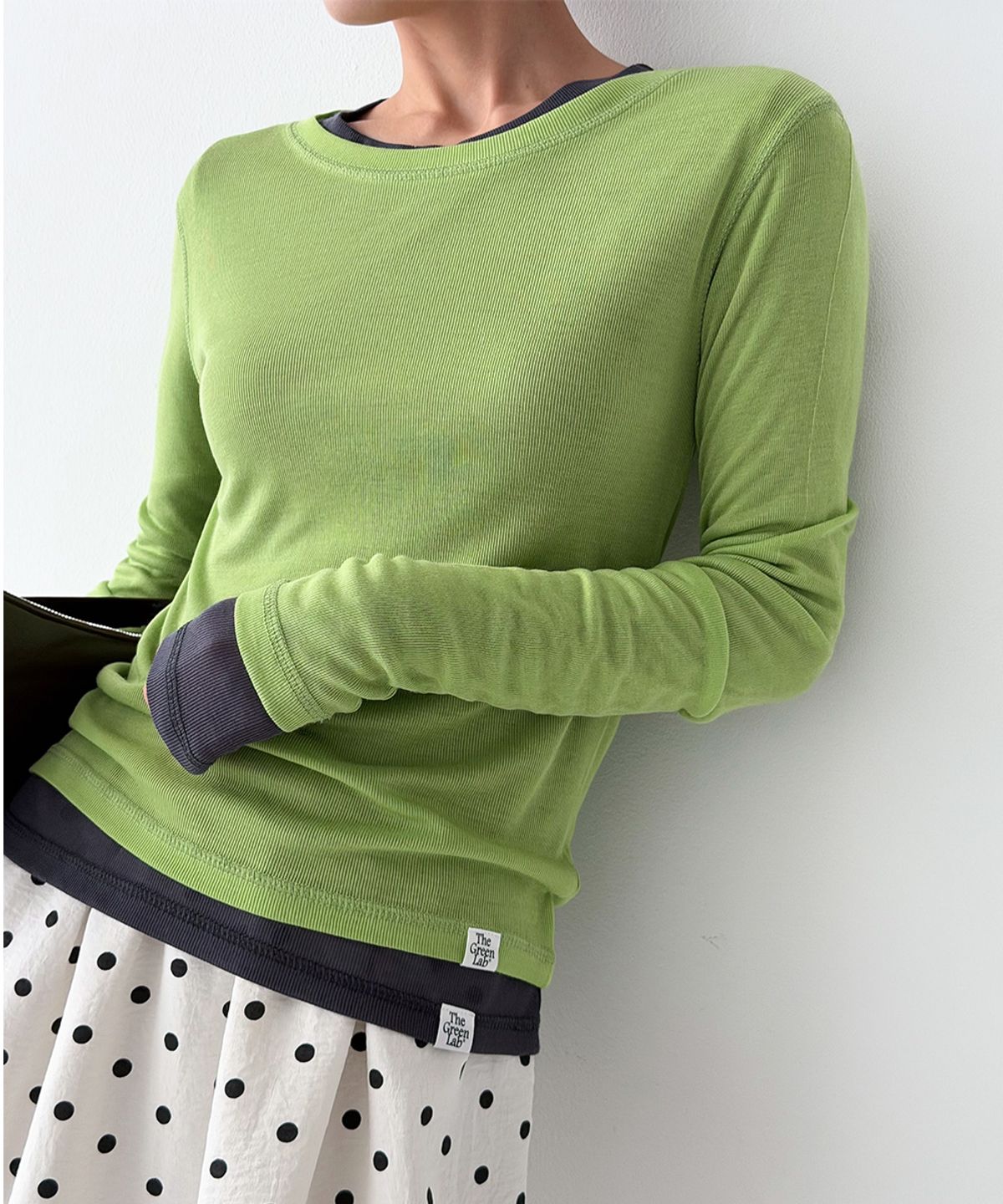 더그린랩(THE GREEN LAB) 소프트 텐셀 에어리 롱슬리브 [라이트 핑크]