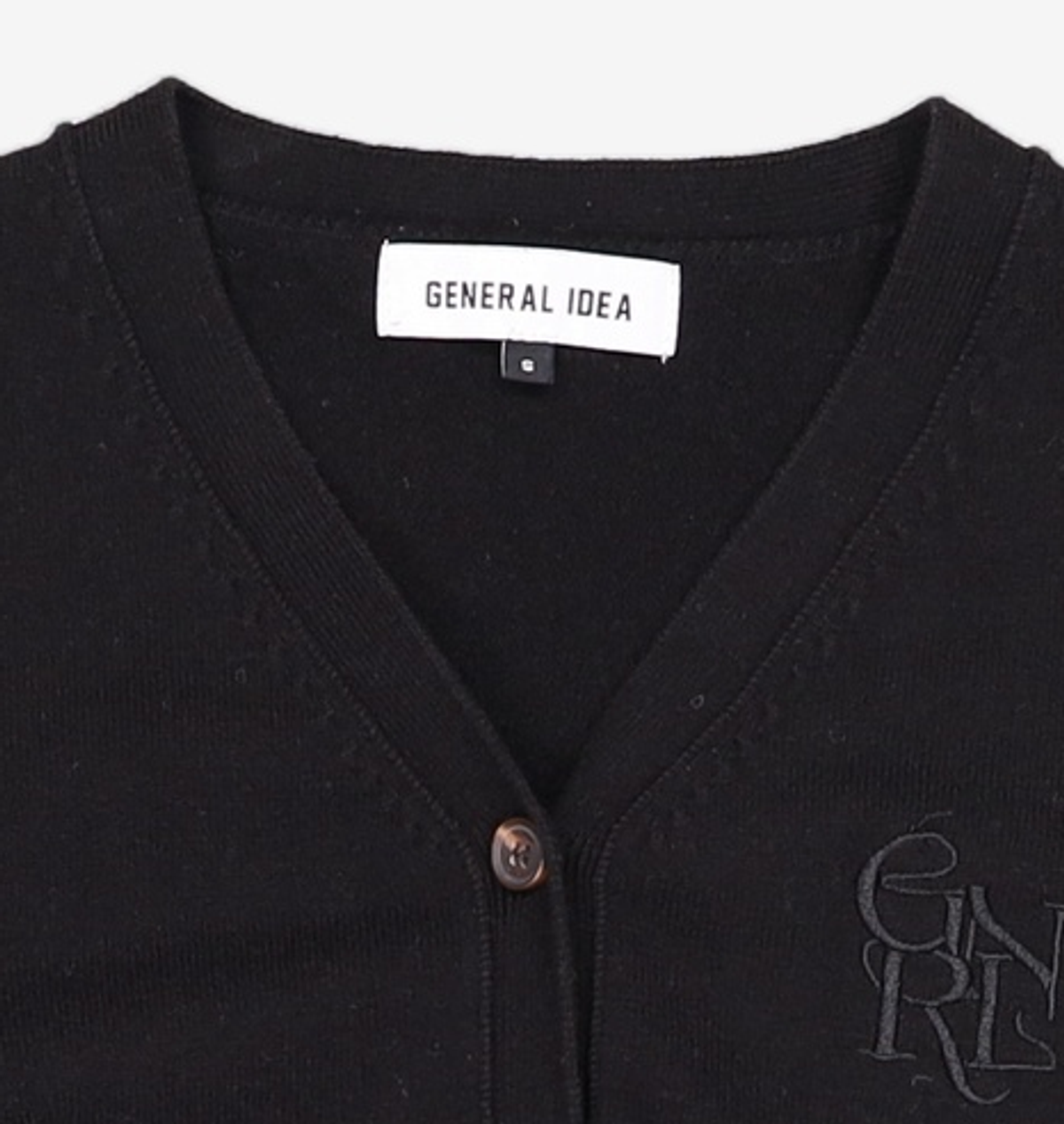 제너럴 아이디어(GENERAL IDEA) GNRL 베이직 가디건 [BLACK] / W22F06004 S