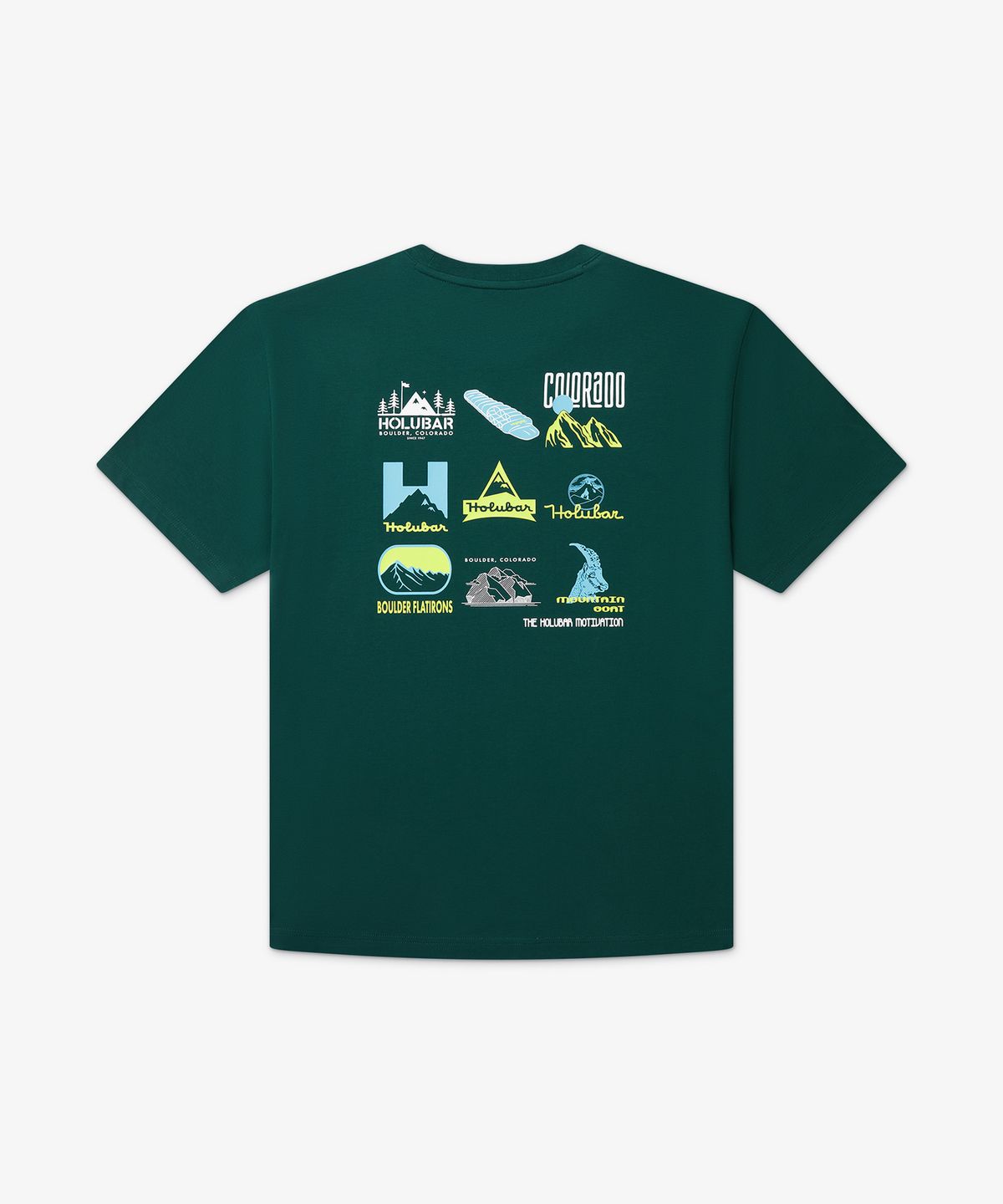 홀루바(HOLUBAR) Backpacking Graphic T Shirt Deep Green