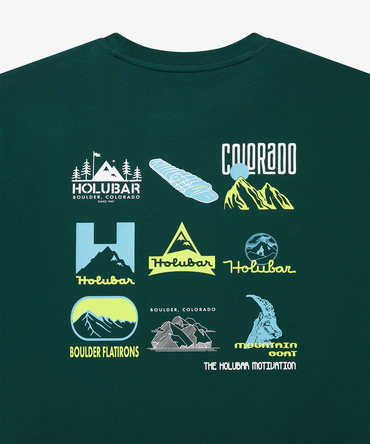 홀루바(HOLUBAR) Backpacking Graphic T Shirt Deep Green