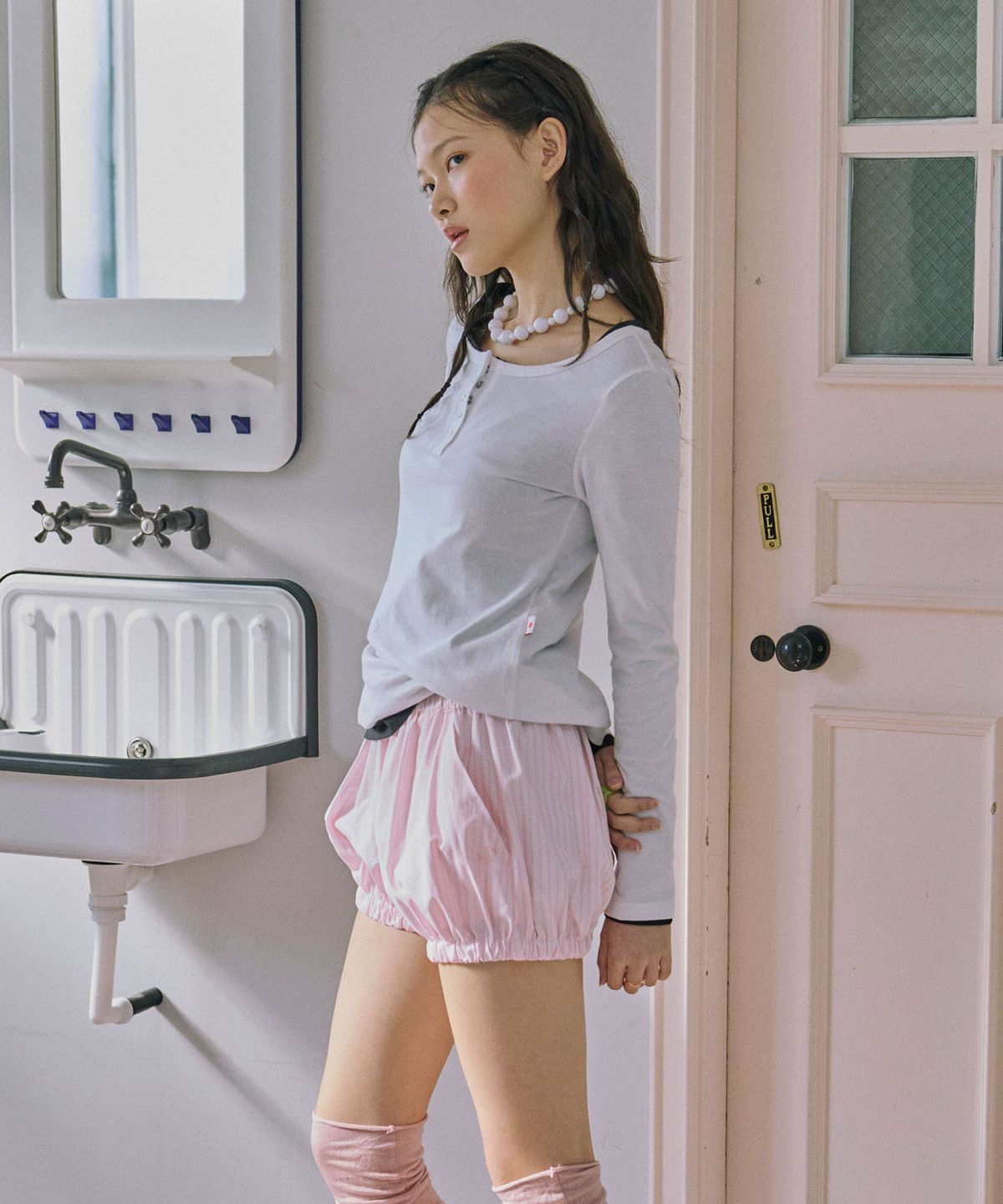 준준스페이스(JUNEJUNE SPACE) Bloomer Shorts_Light Pink(블루머 쇼츠_라이트 핑크)