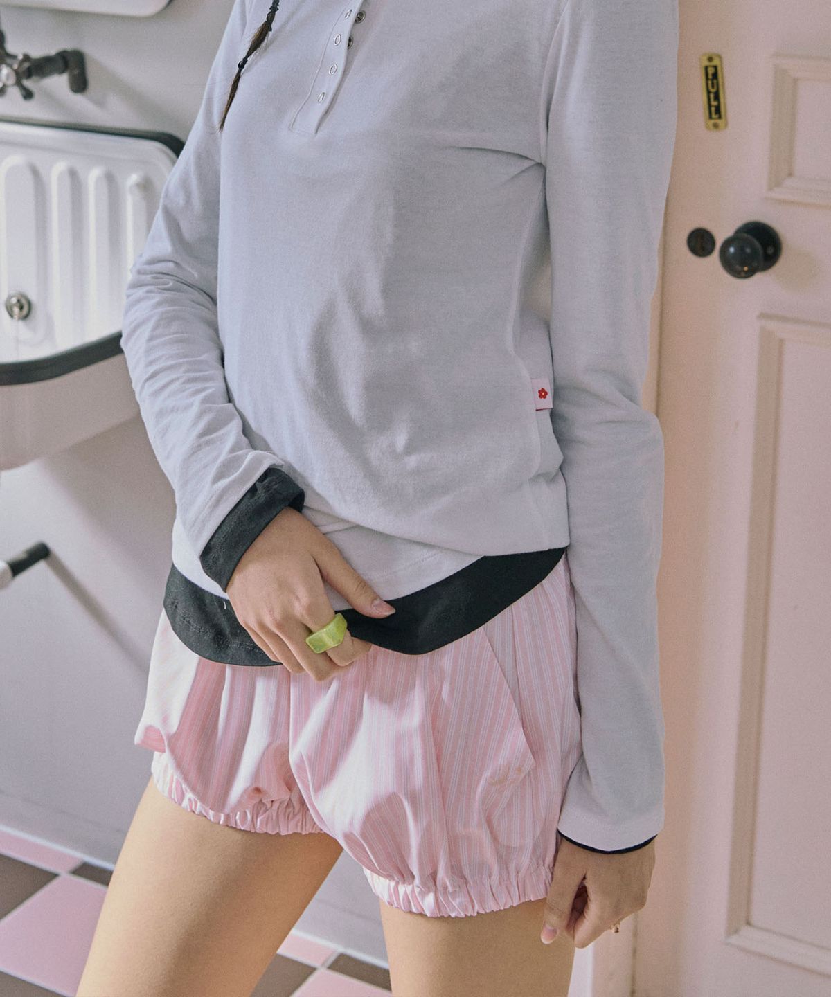 준준스페이스(JUNEJUNE SPACE) Bloomer Shorts_Light Pink(블루머 쇼츠_라이트 핑크)
