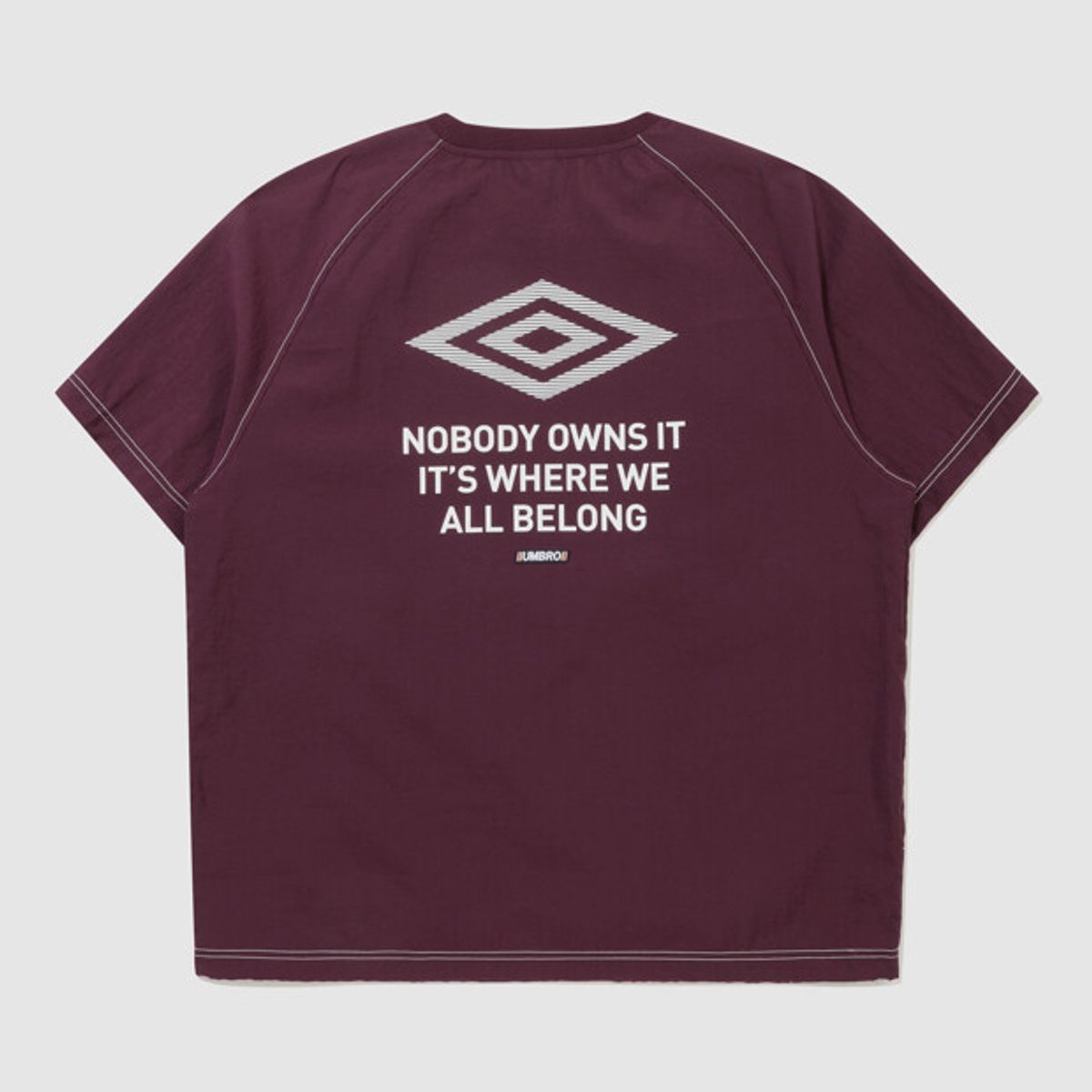 엄브로(UMBRO) 크리스피 타슬란 반팔 피스테 와인 UR224CWT58