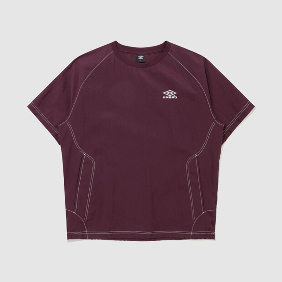 엄브로(UMBRO) 크리스피 타슬란 반팔 피스테 와인 UR224CWT58