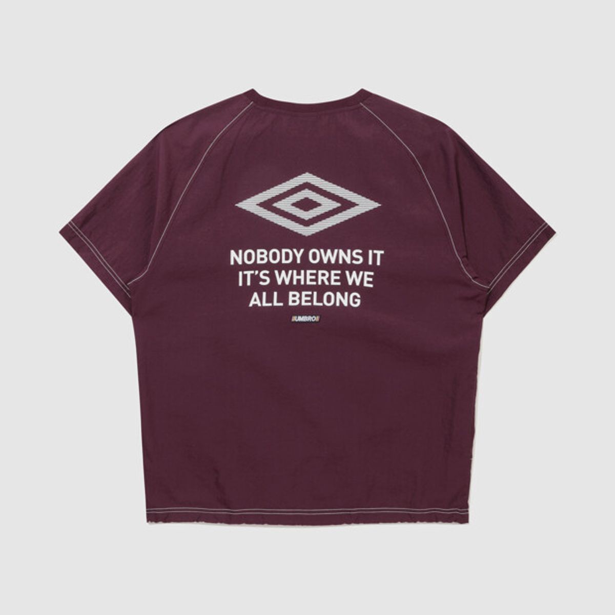 엄브로(UMBRO) 크리스피 타슬란 반팔 피스테 와인 UR224CWT58