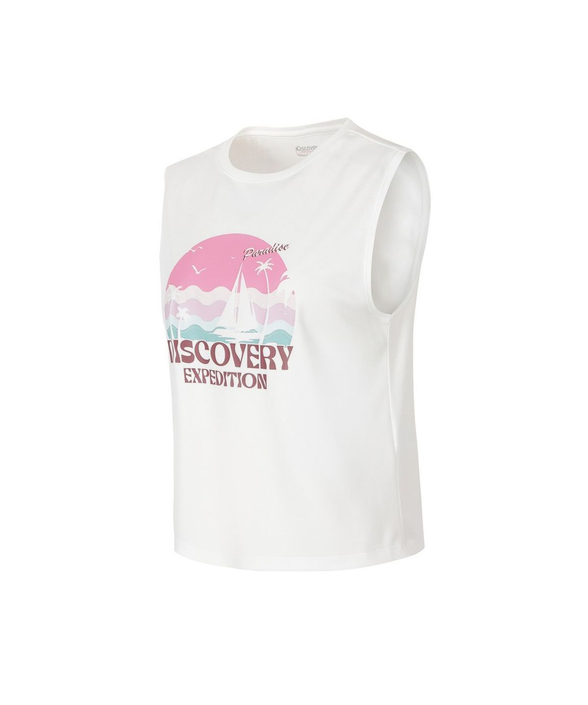 디스커버리 익스페디션(DISCOVERY EXPEDITION) 여성 슬리브리스 워터티셔츠 (WHITE)