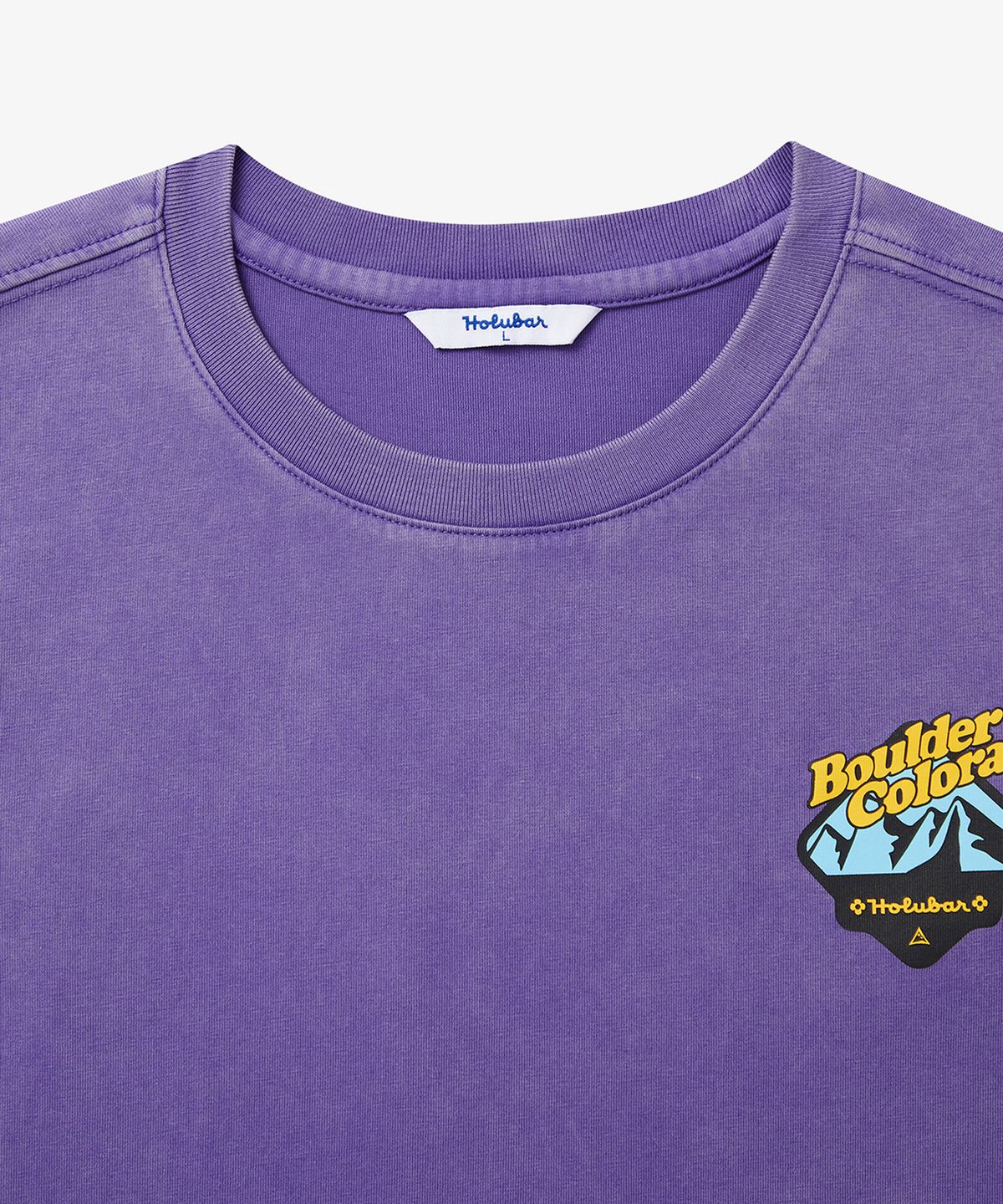 홀루바(HOLUBAR) Mountain Graphic T-shirt Purple