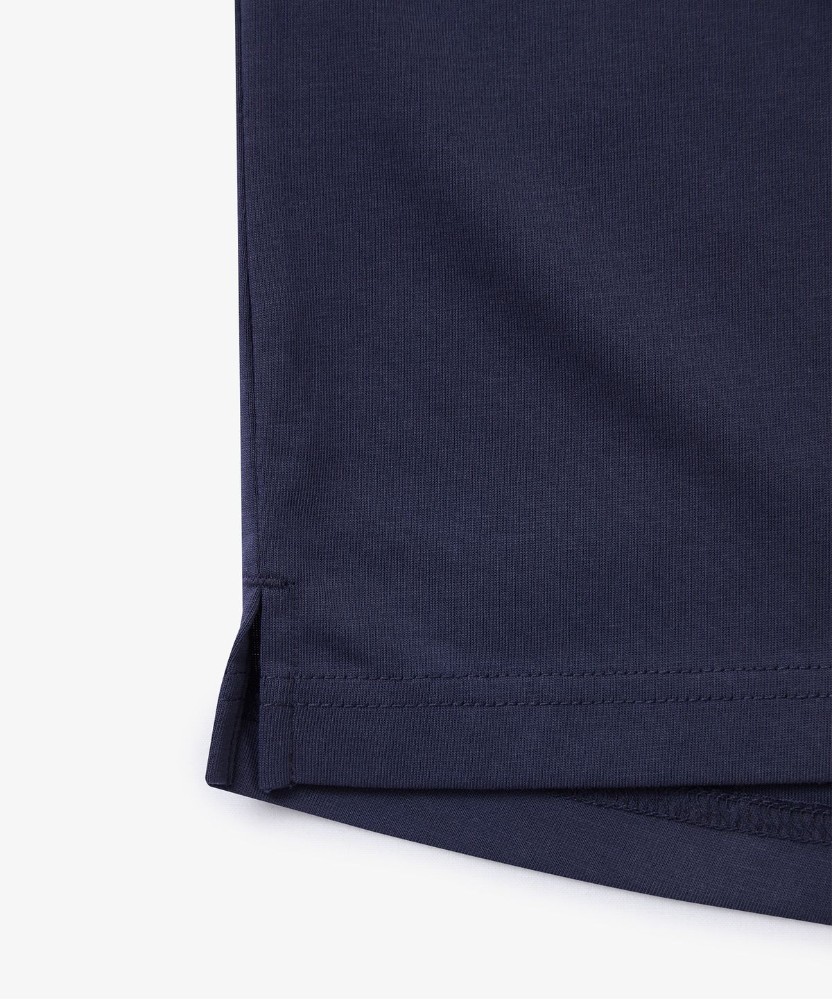 홀루바(HOLUBAR) Rib Neck Graphic T-Shirt Navy