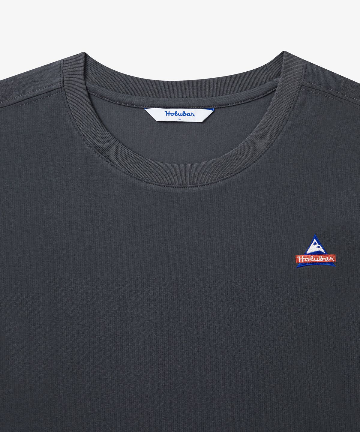홀루바(HOLUBAR) Basic Logo T Shirt Charcoal