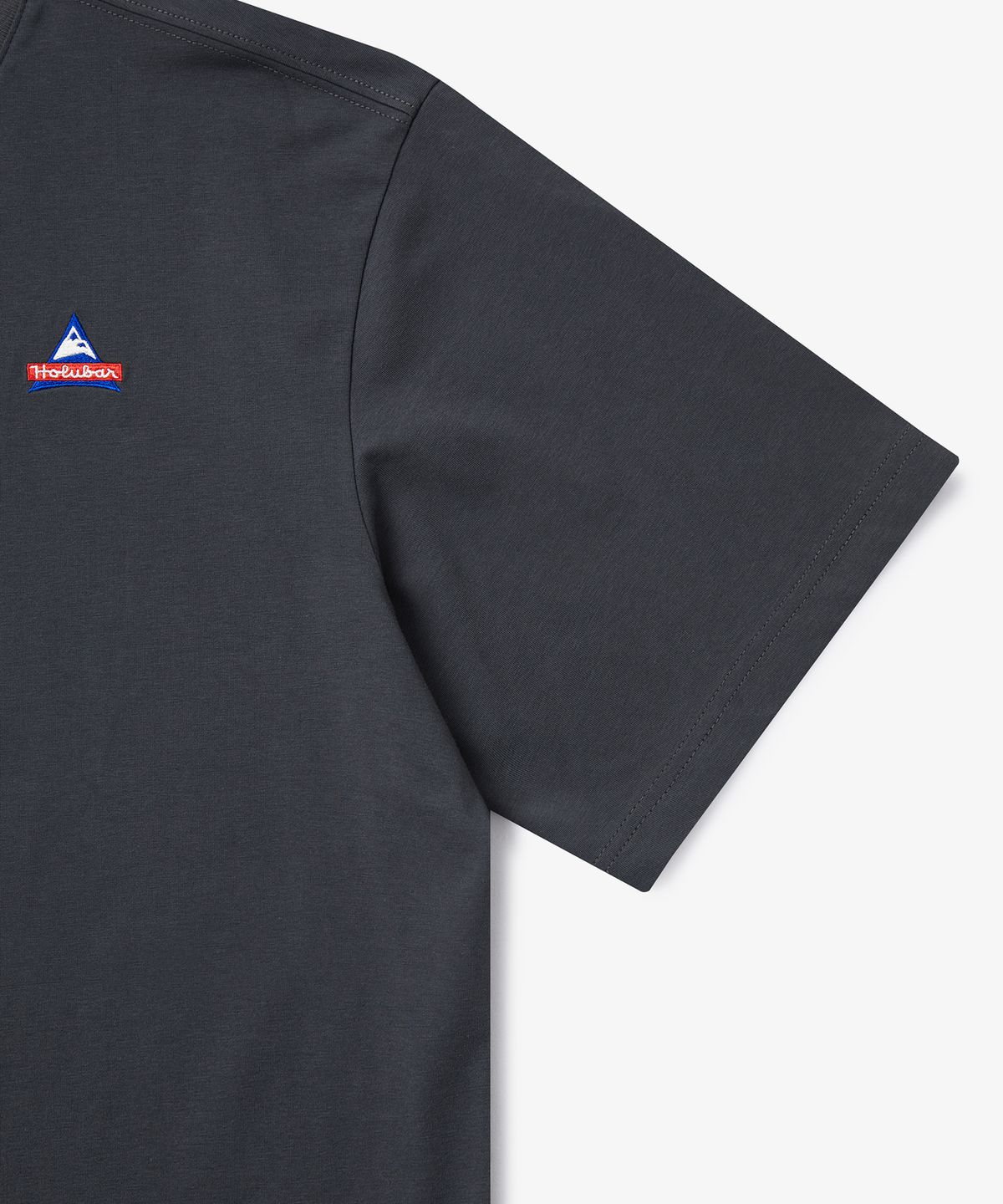 홀루바(HOLUBAR) Basic Logo T Shirt Charcoal