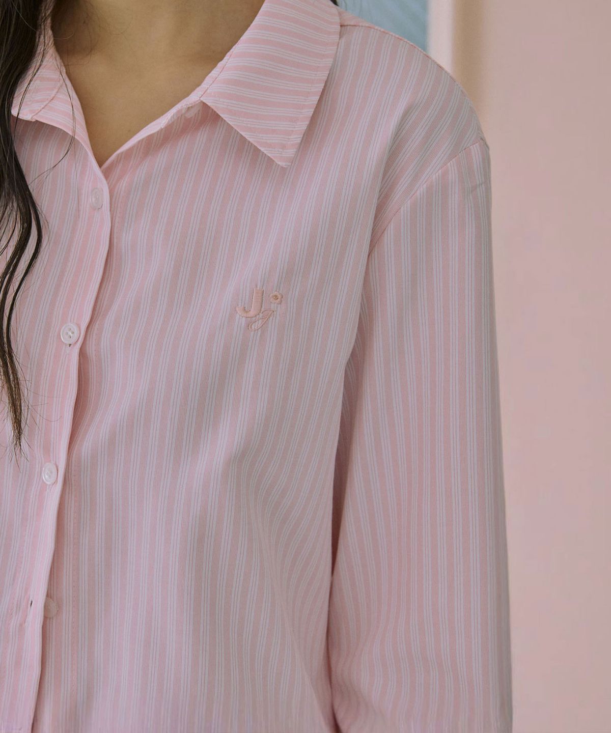 준준스페이스(JUNEJUNE SPACE) Fitted Shirts_Light Pink(피티드 셔츠_라이트핑크)