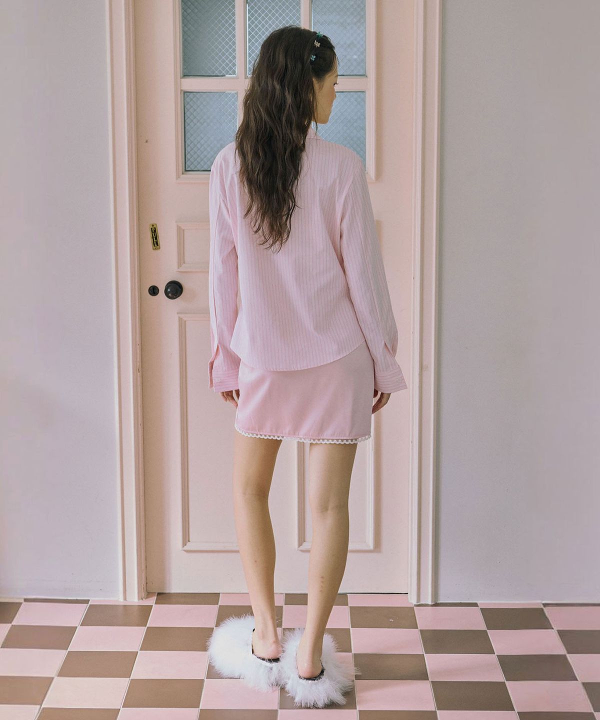 준준스페이스(JUNEJUNE SPACE) Fitted Shirts_Light Pink(피티드 셔츠_라이트핑크)