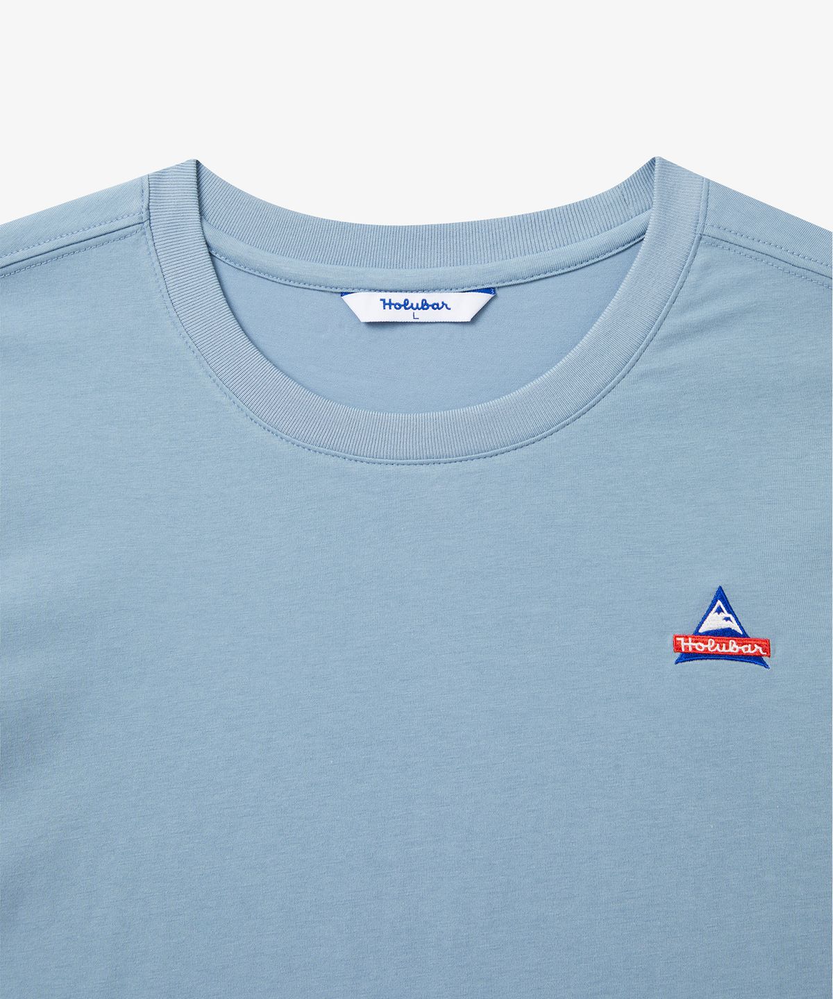 홀루바(HOLUBAR) Basic Logo T Shirt Pale Blue