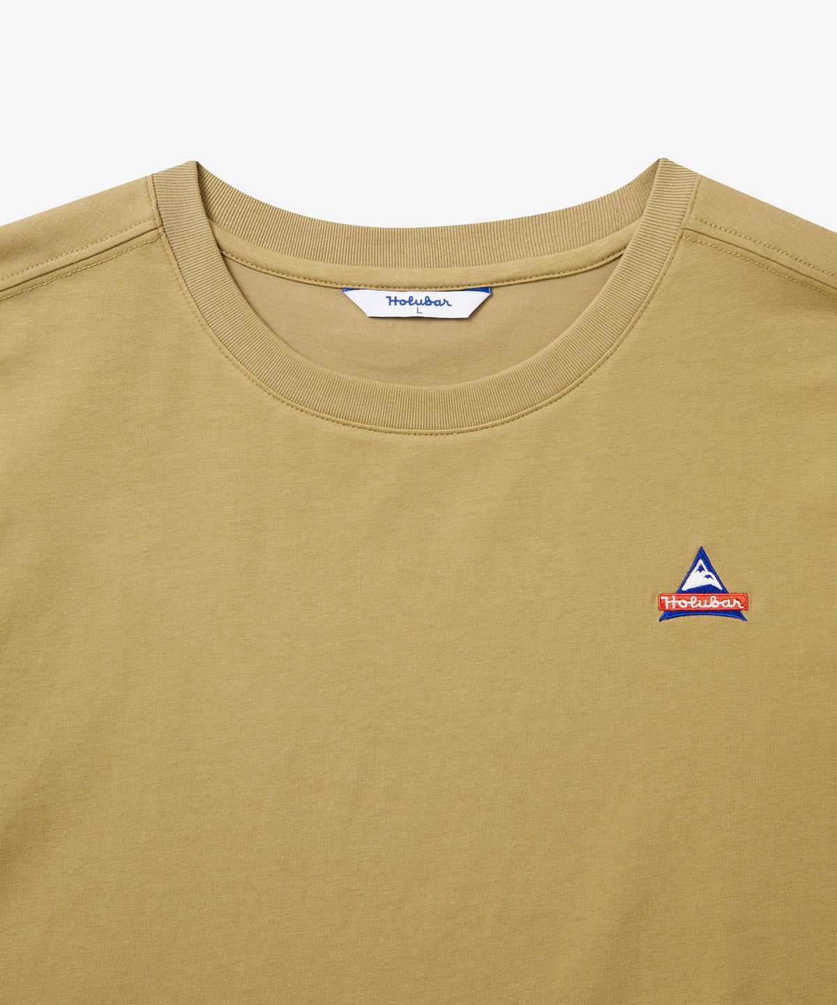 홀루바(HOLUBAR) Basic Logo T Shirt Beige
