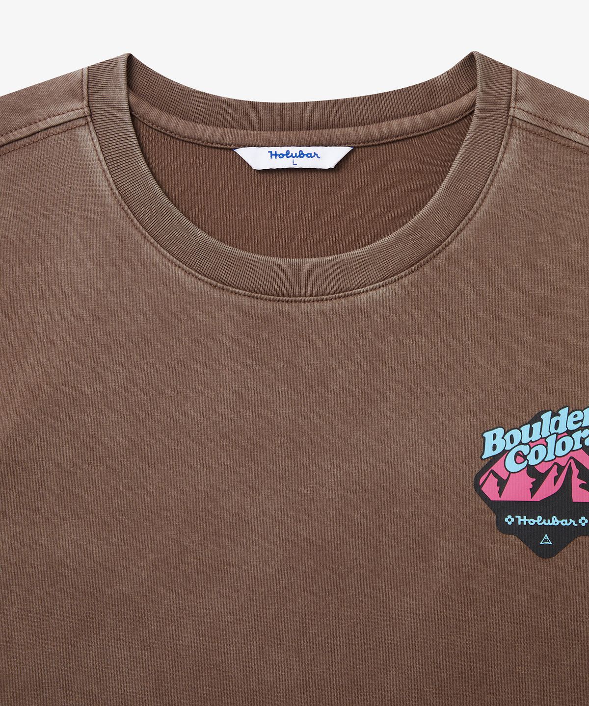 홀루바(HOLUBAR) Mountain Graphic T-shirt Brown