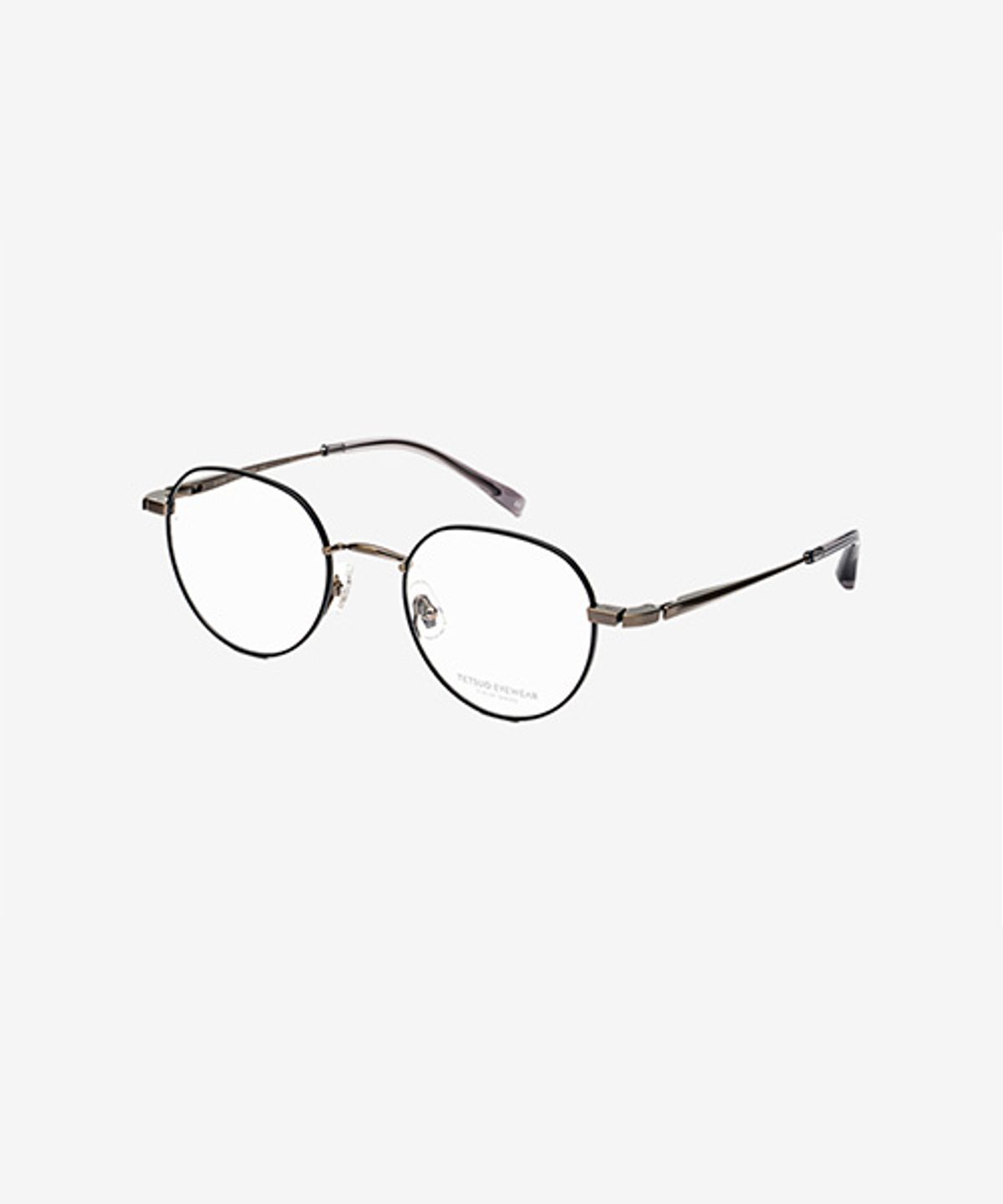 테츠오 아이웨어(TETSUO EYEWEAR) HANA(하나) 안경테 C3 BLACK&MATTE SILVER