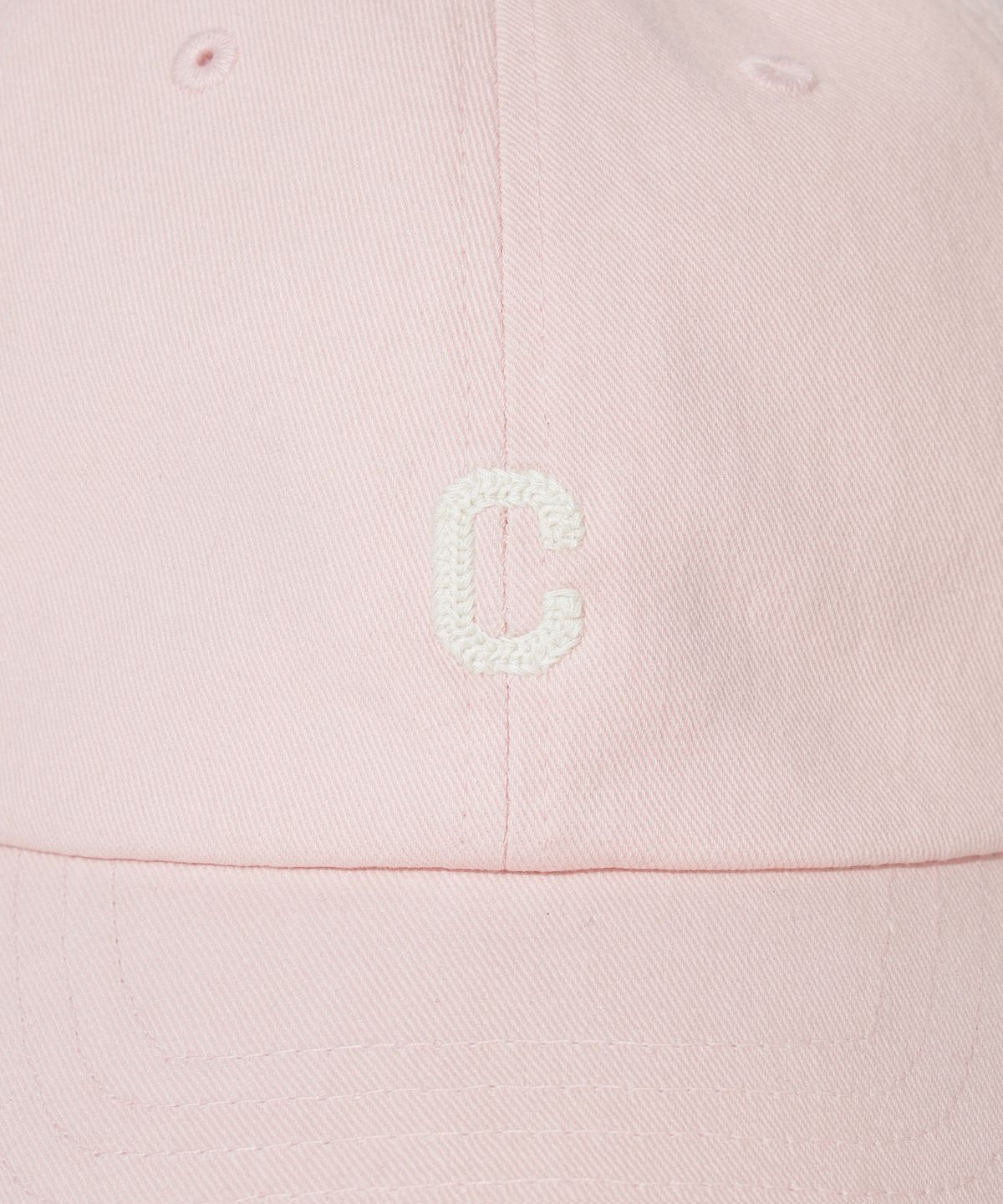커버낫(COVERNAT) 스몰 C로고 플랫자수 스탠다드 핏 볼캡 핑크