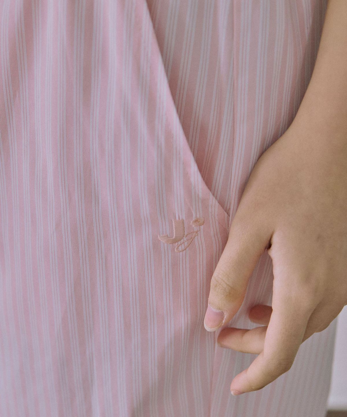 준준스페이스(JUNEJUNE SPACE) Stripe Pajama Pants_Light Pink(스트라이프 파자마 바지_라이트핑크)