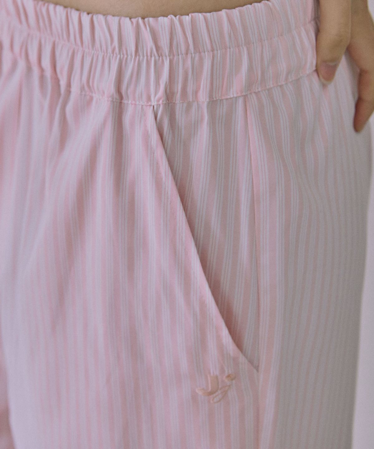 준준스페이스(JUNEJUNE SPACE) Stripe Pajama Pants_Light Pink(스트라이프 파자마 바지_라이트핑크)