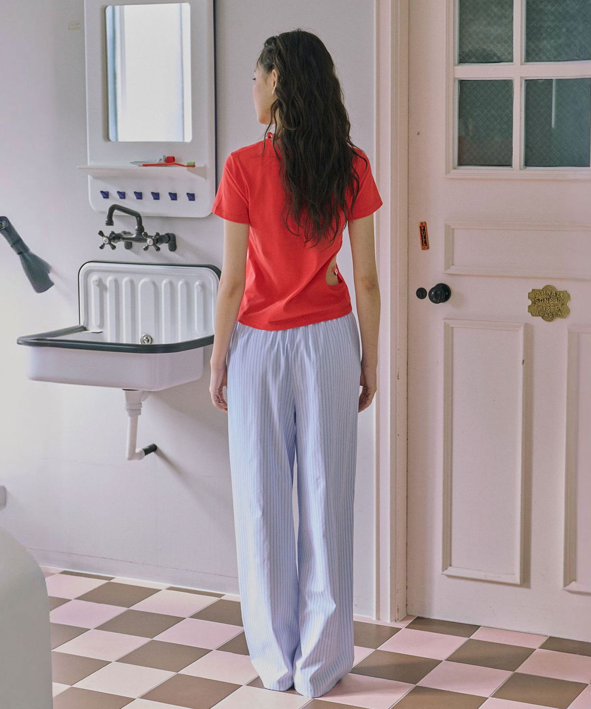 준준스페이스(JUNEJUNE SPACE) Stripe Pajama Pants_Blue(스트라이프 파자마 바지_블루)