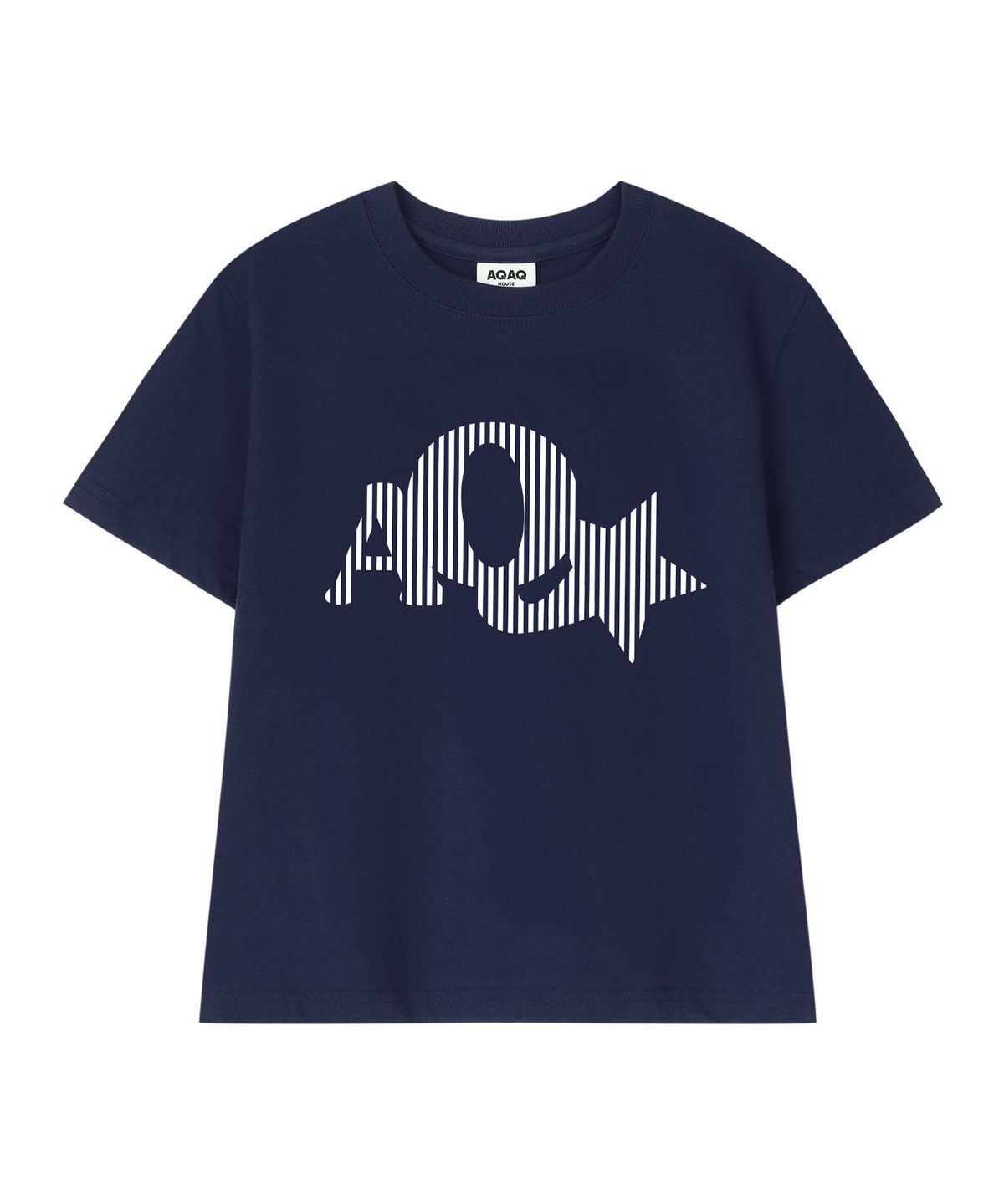 에이큐 에이큐 하우스 클럽(AQAQ HOUSE CLUB) 스타 에이큐 티셔츠 [네이비]