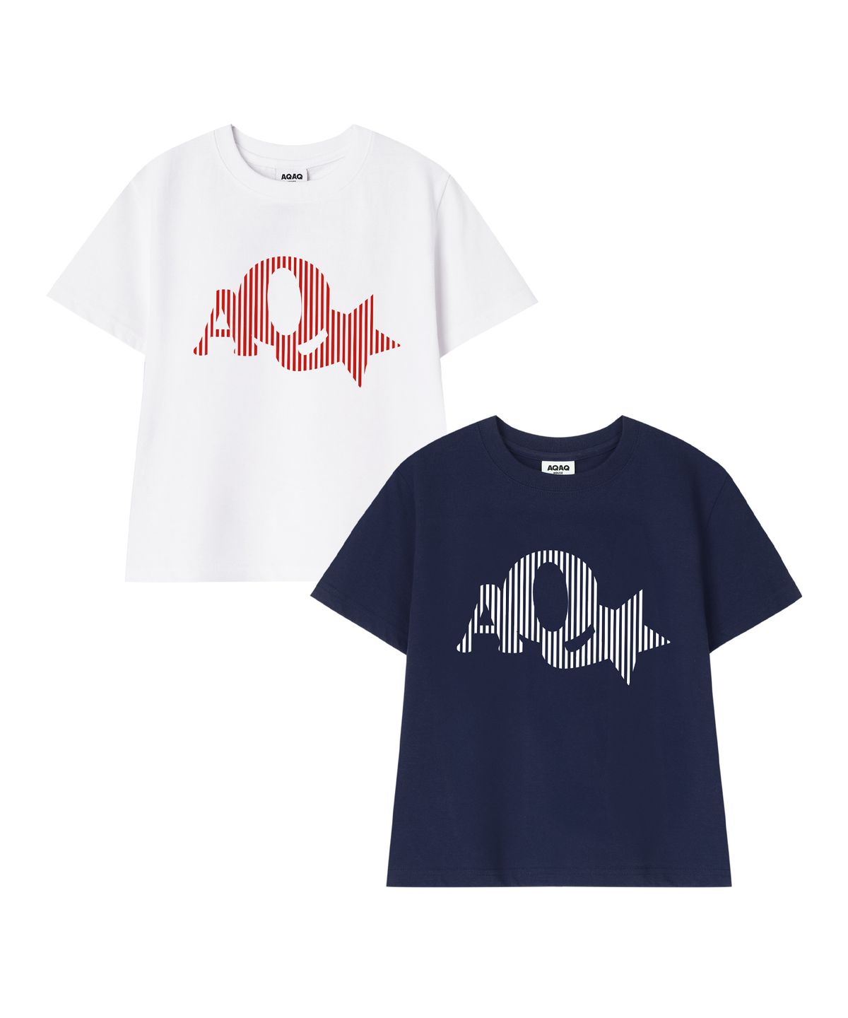 에이큐 에이큐 하우스 클럽(AQAQ HOUSE CLUB) 스타 에이큐 티셔츠 [네이비]