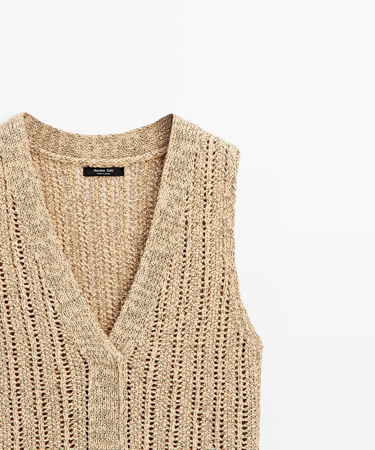 마시모두띠(MASSIMO DUTTI) 오픈 니트 베스트