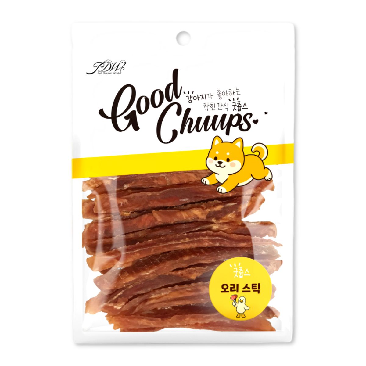 애니포트(ANYPORT) 굿츕스 강아지간식 치킨스틱 오리스틱 160g x 2개입