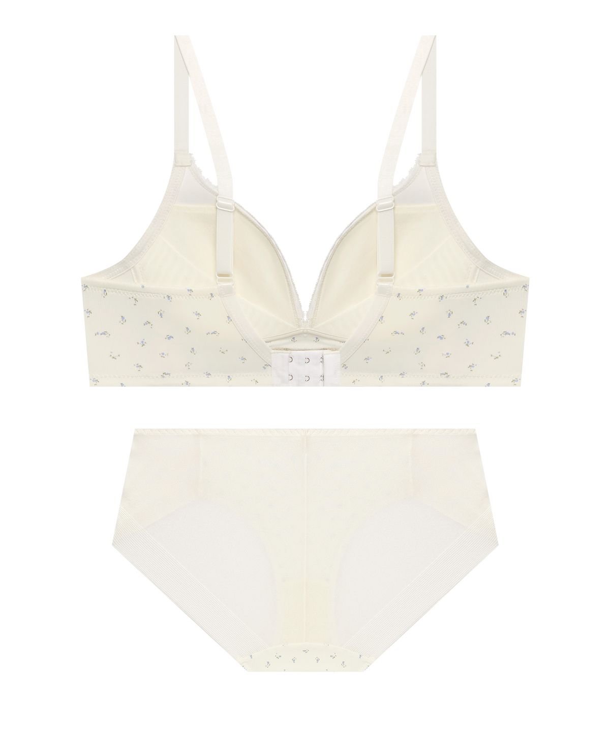 엘르이너웨어(ELLE INNERWEAR) 코지 플로럴 노와이어 브라 팬티 세트