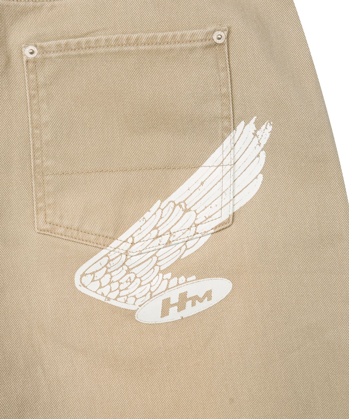 핍스 모터사이클(PHYPS MOTORCYCLE) Motorcycle Bermuda Pants Cream